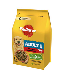 PEDIGREE Adult 4 kg su jautiena ir daržovėmis didelių ir vidutinių veislių šunims