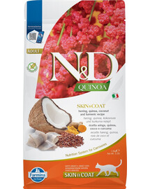 FARMINA N&D Cat Quinoa Adult Skin & Coat herring, Coconut 1,5 kg