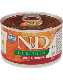 FARMINA N&D Pumpkin & Quail konservai su pupelėmis ir moliūgais 140 g