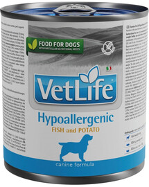 FARMINA VetLife Canine Hypoallergenic Fish & Potato šunų skardinė 300 g