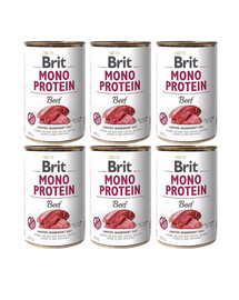 BRIT Mono Protein Beef 6x400 g monoproteinų jautienos maistas