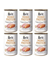 BRIT Mono Protein Turkey & Sweet Potato 6x400 g monoproteinų maistas kalakutiena ir batatai