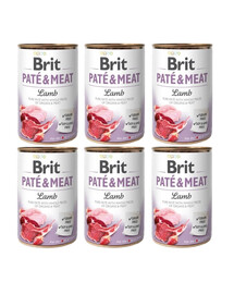 BRIT Pate&Meat lamb 6x400 g paštetas su ėriena šunims