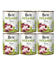 BRIT Pate&Meat Duck 6x800 g anties paštetas