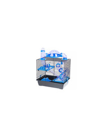 INTERZOO Rocky + Terrace žiurkėnų narvelis 42 cm, mėlynas