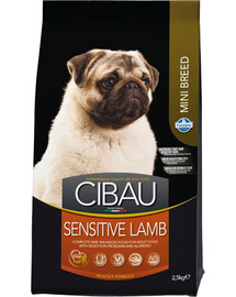 FARMINA Cibau Sensitive Lamb MINI ėdalas jautraus virškinimo šunims su ėriena 2,5 kg