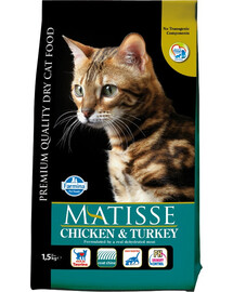 FARMINA MATISSE Chicken & turkey 1,5 kg sausas maistas su vištiena ir kalakutiena