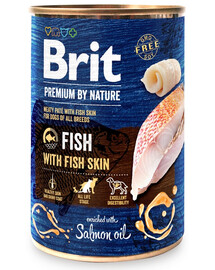 BRIT Premium by Nature Fish&Fish Skin 400 g natūralus maistas šunims su žuvimi ir žuvies oda