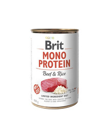 BRIT Mono Protein Beef & Rice 400 g monoproteinų maistas jautiena ir ryžiai