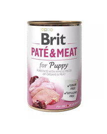BRIT Pate&Meat puppy 400 g  šuniukų paštetas