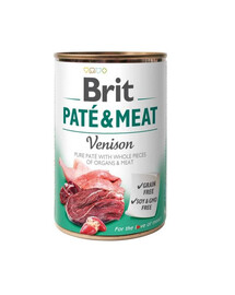 BRIT Pate&Meat venison 400 g paštetas su elniena šunims
