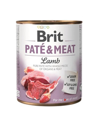 BRIT Pate&Meat lamb 800 g paštetas su ėriena šunims