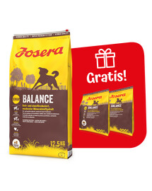 JOSERA Balance 12,5 kg vyresniems ar mažiau aktyviems šunims + 2 x 900 g maisto NEMOKAMAI
