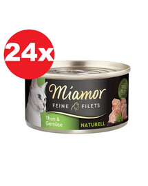 MIAMOR Feine Filets Naturell Tuna&Vegetables 24x80g Tunas ir daržovės savame padaže