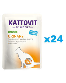 KATTOVIT Feline Diet Urinary su kalakutiena 24 x 85 g