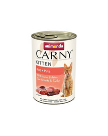 ANIMONDA Carny Kitten Beef&Turkey 400 g jautienos ir kalakutienos kačiukams
