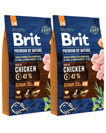 BRIT Premium By Nature Senior Small Medium S+M 16 kg (2 x 8 kg)