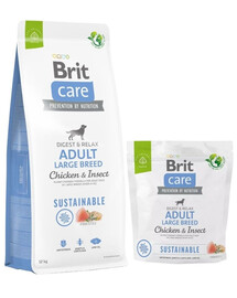BRIT Care Dog Sustainable Adult Large Breed Chicken & Insect food 12kg 12+2kg + 1kg NEMOKAMAI