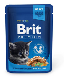 BRIT Premium Kitten vištiena kačiukams 24 x 100 g