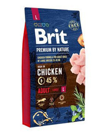 BRIT Premium By Nature Adult Large L Chicken 8 kg+1kg