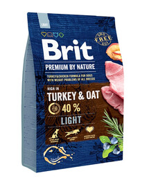 BRIT Premium By Nature Light Turkey and Oat  3 kg