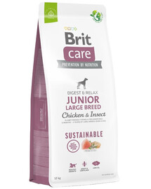 BRIT Care Sustainable Junior Large Breed su vištiena ir vabzdžiais 12 kg