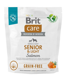 BRIT Care Grain-free Senior&Light sausas maistas su lašiša 1 kg