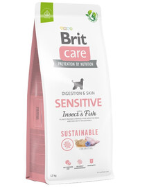 BRIT Care Sustainable Sensitive Insect & Fish suaugusiems šunims su vabzdžiais ir žuvimis 12kg