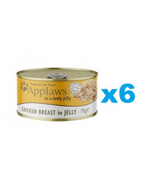 APPLAWS Cat Adult Chicken Breast in Jelly vištiena drebučiuose 6x70g
