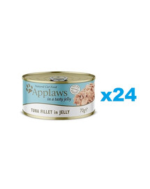 APPLAWS Cat Adult Tuna Fillet in Jelly tunas drebučiuose 24x70g