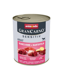 ANIMONDA Grancarno Sensitive konservai su jautiena ir bulvėmis 800 g