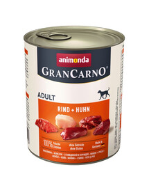 Animonda Grancarno Adult 800 g suaugusių šunų konservai su jautiena ir vištiena