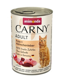 ANIMONDA Carny Adult katėms su kalakutiena ir vištienos kepenėlėmis 400g