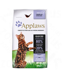 APPLAWS Dry cat Adult vištienos ir antienos maistas suaugusioms katėms 2 kg