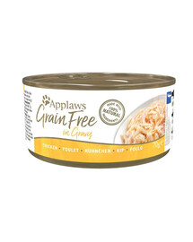 APPLAWS Applaws Cat Tin Grain Free 70 gk ačių šlapias maisto vištiena padaže