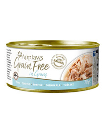 APPLAWS Cat Tin Grain Free 70 g Kačių drėgnas maistas tuno padažu