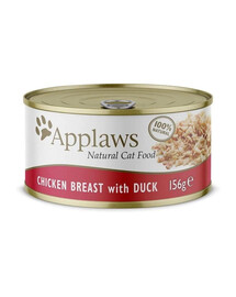 APPLAWS Cat Chicken Breast with Duck šlapias kačių maistas su vištiena ir antiena 156g
