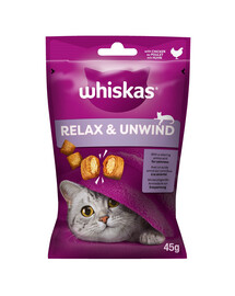 WHISKAS Relax & Relieve 8x45g vištienos skanėstas katėms