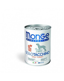 MONGE Monoprotein Solo Dog šunų maistas kalakutiena 400 g