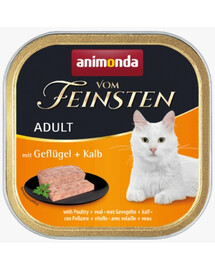 ANIMONDA Vom Feinsten Classic konservai katėms su paukštiena ir veršiena 100 g