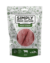 SIMPLY FROM NATURE Meat Strips Jautienos mėsos juostelės šunims 80 g