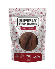 SIMPLY FROM NATURE Meat Strips Ožkos mėsos juostelės šunims 80 g