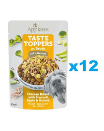 APPLAWS Taste Toppers Vištienos krūtinėlė, brokoliai ir kvinojos sultinyje 12x85 g