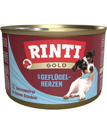 RINTI Gold Poultry hearts Mini Naminių paukščių širdys mažų veislių šunims 185 g