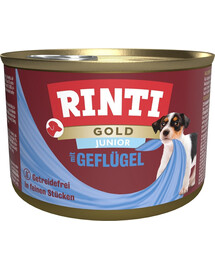 RINTI Gold Junior Poultry Mini paukštiena mažų veislių šuniukams 185 g