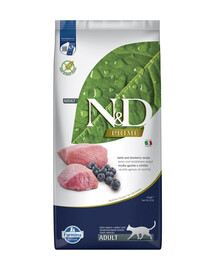 FARMINA N&D Prime Lamb & Bluberry Kačių ėdalas suaugusioms katėms 10 kg