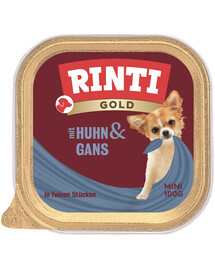 RINTI Gold Chicken&Goose Vištienos ir žąsienos mini indelis 100 g
