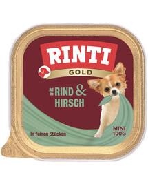 RINTI Gold Venison&Beef Mini padėklas su elniena ir jautiena 100 g