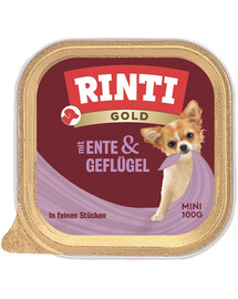 RINTI Gold Duck&Poultry Mini padėklas antis ir paukštiena 100 g