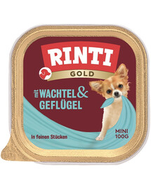 RINTI Gold Quail & Poultry Mini dėklas 100 g